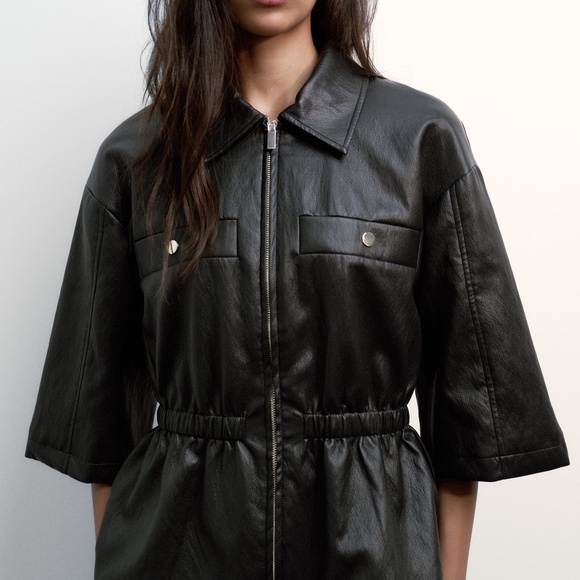 BNWT FAUX LEATHER JACKET - Picture 1 of 7